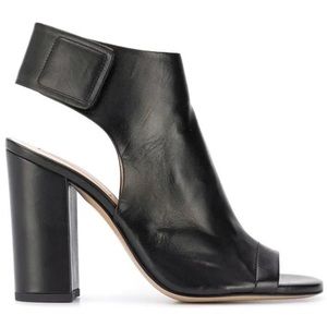 Fabio Rusconi Gissofila Block Heels Black Leather sz 38.5